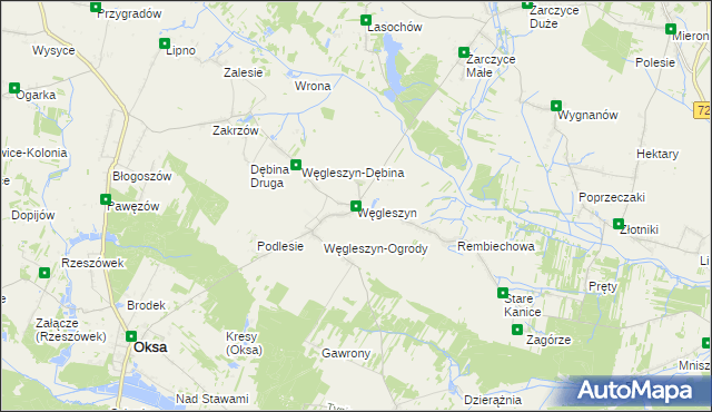 mapa Węgleszyn, Węgleszyn na mapie Targeo