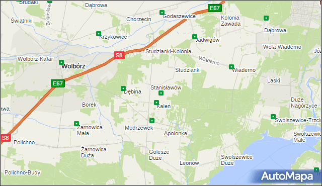 mapa Węgrzynów gmina Wolbórz, Węgrzynów gmina Wolbórz na mapie Targeo