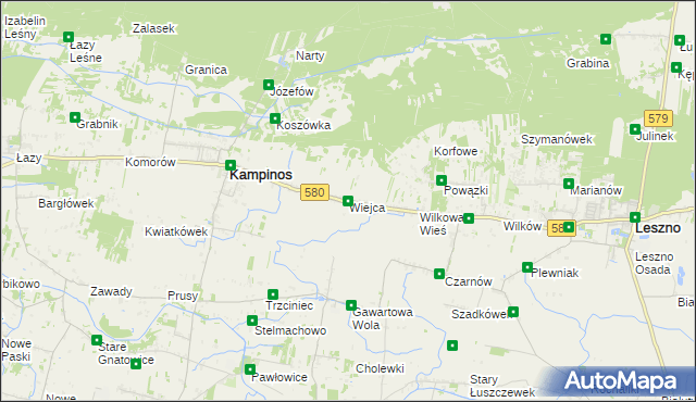 mapa Wiejca, Wiejca na mapie Targeo