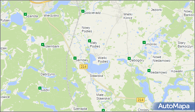 mapa Wielki Podleś, Wielki Podleś na mapie Targeo