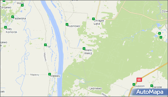 mapa Wielki Wełcz, Wielki Wełcz na mapie Targeo