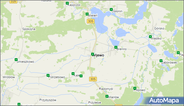 mapa Wijewo, Wijewo na mapie Targeo
