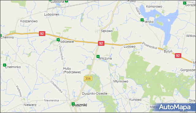 mapa Wilczyna, Wilczyna na mapie Targeo