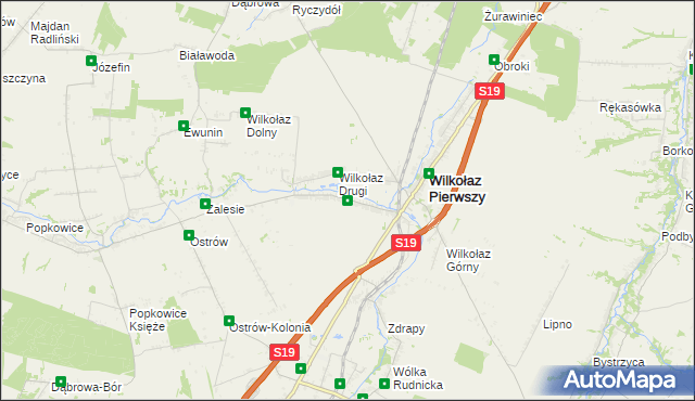 mapa Wilkołaz Trzeci, Wilkołaz Trzeci na mapie Targeo