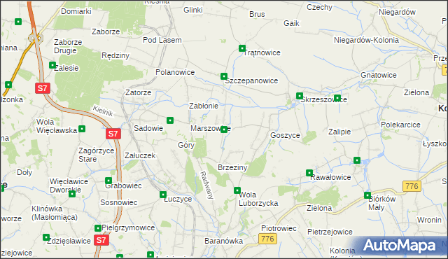 mapa Wilków gmina Kocmyrzów-Luborzyca, Wilków gmina Kocmyrzów-Luborzyca na mapie Targeo