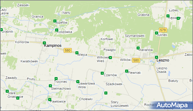 mapa Wilkowa Wieś, Wilkowa Wieś na mapie Targeo