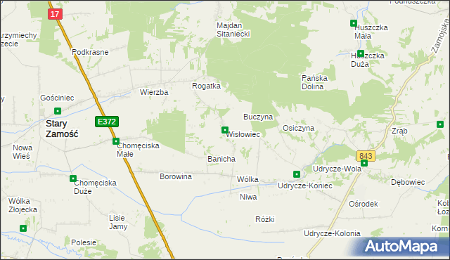 mapa Wisłowiec, Wisłowiec na mapie Targeo