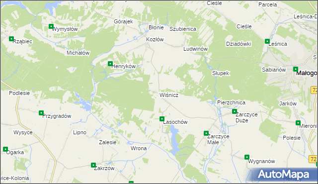 mapa Wiśnicz, Wiśnicz na mapie Targeo