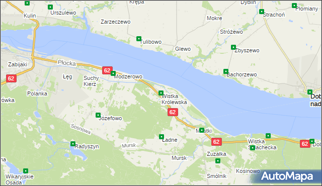 mapa Wistka Królewska, Wistka Królewska na mapie Targeo