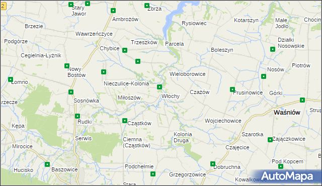 mapa Włochy gmina Nowa Słupia, Włochy gmina Nowa Słupia na mapie Targeo