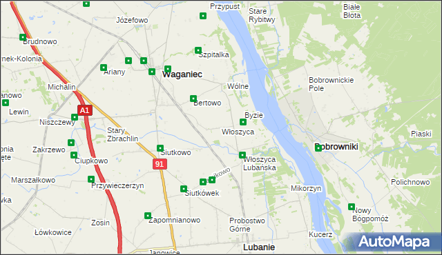 mapa Włoszyca, Włoszyca na mapie Targeo