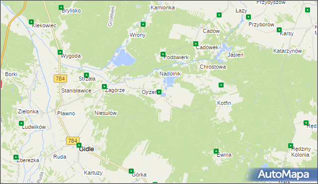 mapa Włynice, Włynice na mapie Targeo