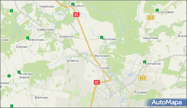 mapa Włynkówko, Włynkówko na mapie Targeo