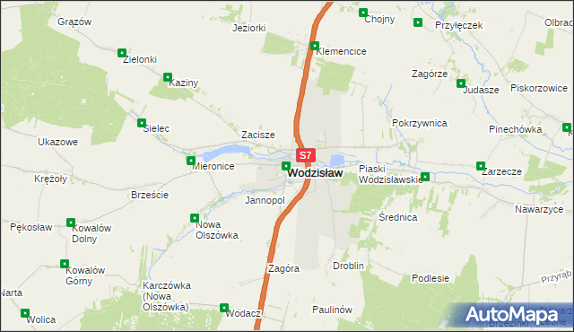 mapa Wodzisław, Wodzisław na mapie Targeo