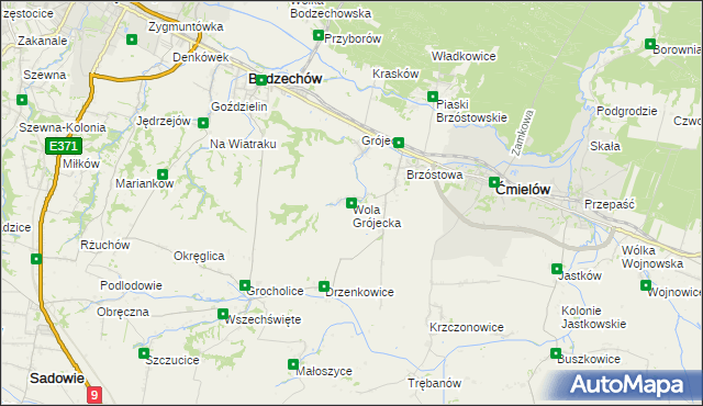 mapa Wola Grójecka, Wola Grójecka na mapie Targeo