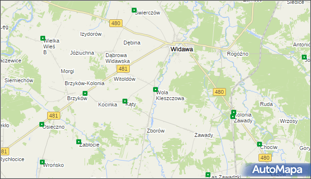 mapa Wola Kleszczowa, Wola Kleszczowa na mapie Targeo