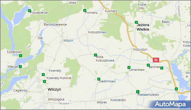 mapa Wola Kożuszkowa, Wola Kożuszkowa na mapie Targeo