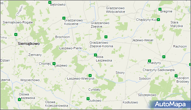 mapa Wola Łaszewska, Wola Łaszewska na mapie Targeo