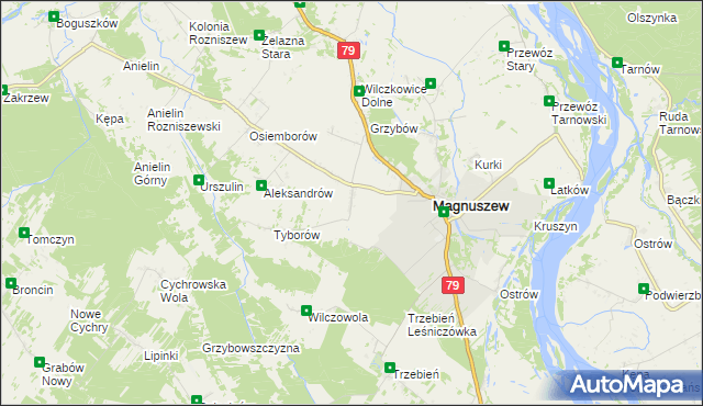 mapa Wola Magnuszewska, Wola Magnuszewska na mapie Targeo