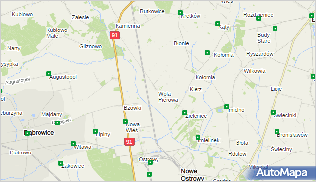 mapa Wola Pierowa, Wola Pierowa na mapie Targeo