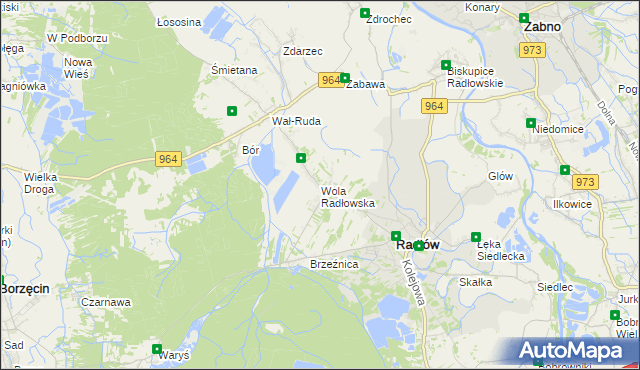 mapa Wola Radłowska, Wola Radłowska na mapie Targeo