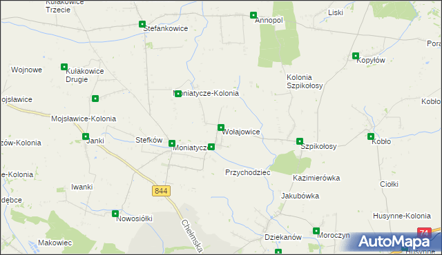 mapa Wołajowice, Wołajowice na mapie Targeo