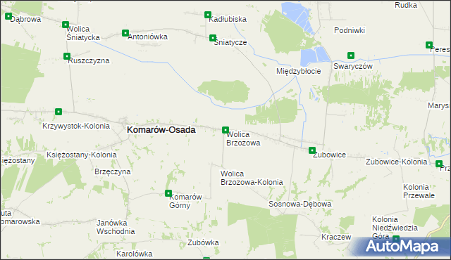 mapa Wolica Brzozowa, Wolica Brzozowa na mapie Targeo