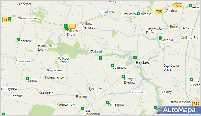 mapa Wólka Kurdybanowska, Wólka Kurdybanowska na mapie Targeo