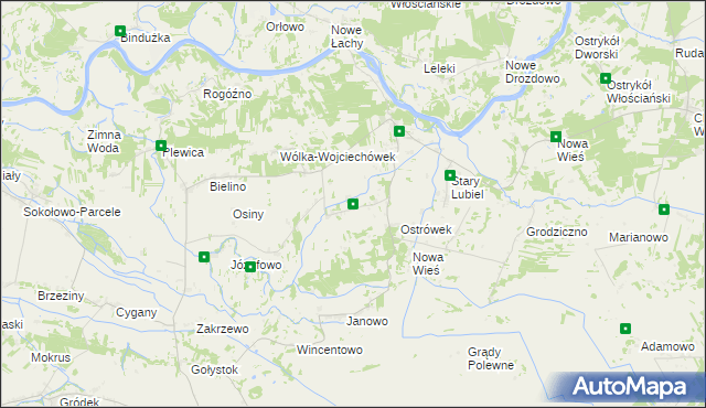 mapa Wólka Lubielska, Wólka Lubielska na mapie Targeo