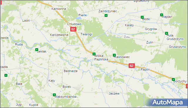 mapa Wólka Paplińska, Wólka Paplińska na mapie Targeo