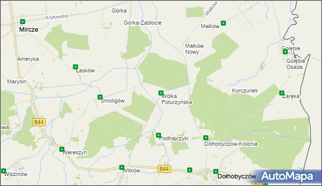 mapa Wólka Poturzyńska, Wólka Poturzyńska na mapie Targeo