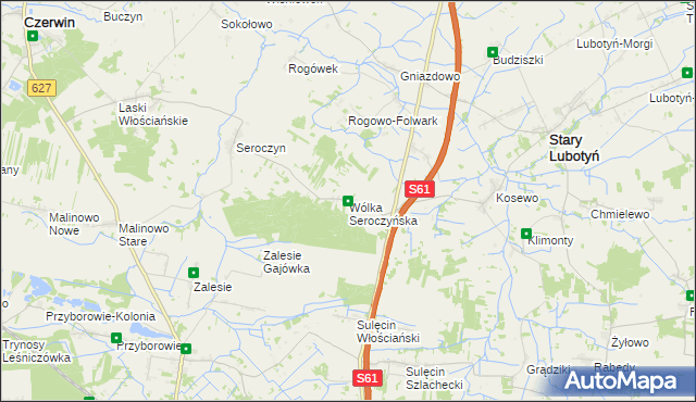 mapa Wólka Seroczyńska, Wólka Seroczyńska na mapie Targeo