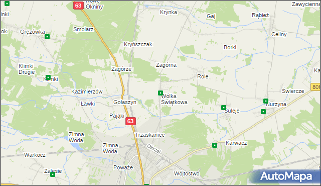 mapa Wólka Świątkowa, Wólka Świątkowa na mapie Targeo