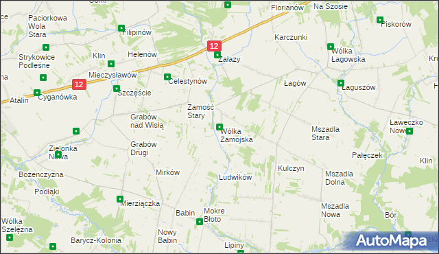 mapa Wólka Zamojska, Wólka Zamojska na mapie Targeo