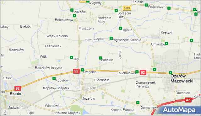 mapa Wolskie, Wolskie na mapie Targeo