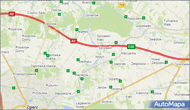 mapa Wołyń, Wołyń na mapie Targeo