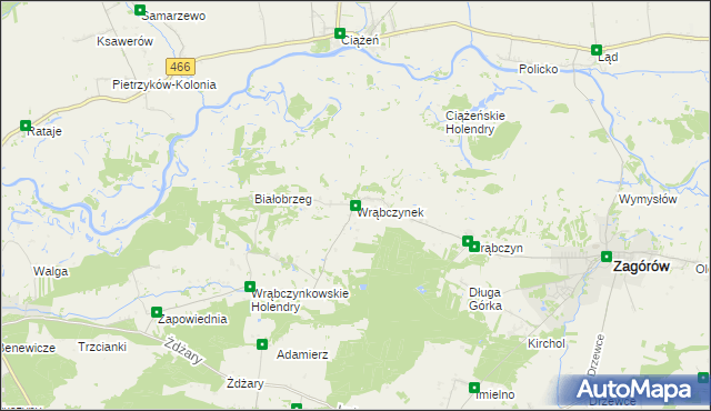 mapa Wrąbczynek, Wrąbczynek na mapie Targeo