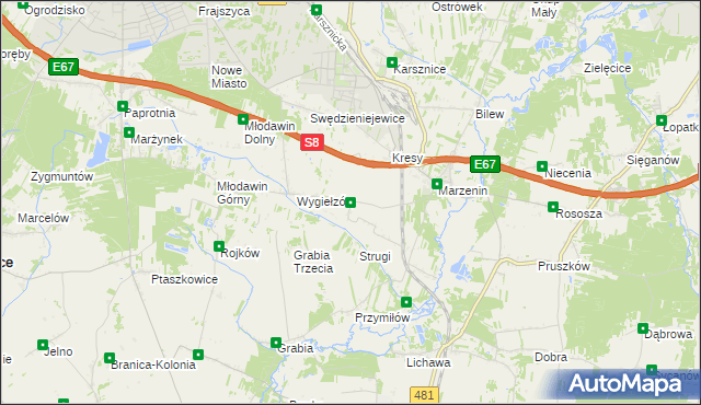 mapa Wrzesiny gmina Sędziejowice, Wrzesiny gmina Sędziejowice na mapie Targeo