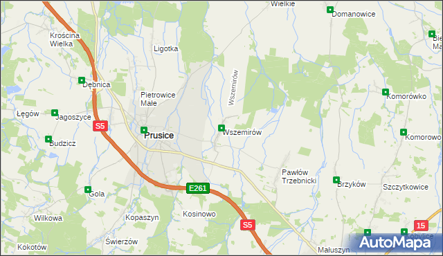 mapa Wszemirów, Wszemirów na mapie Targeo