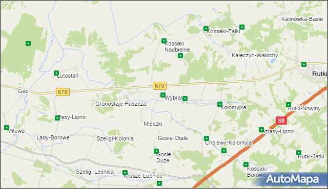 mapa Wybrany, Wybrany na mapie Targeo