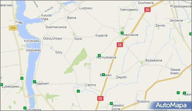 mapa Wymysłowice, Wymysłowice na mapie Targeo