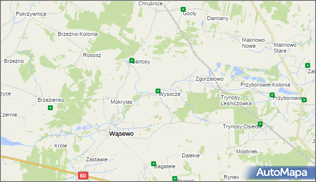 mapa Wysocze, Wysocze na mapie Targeo