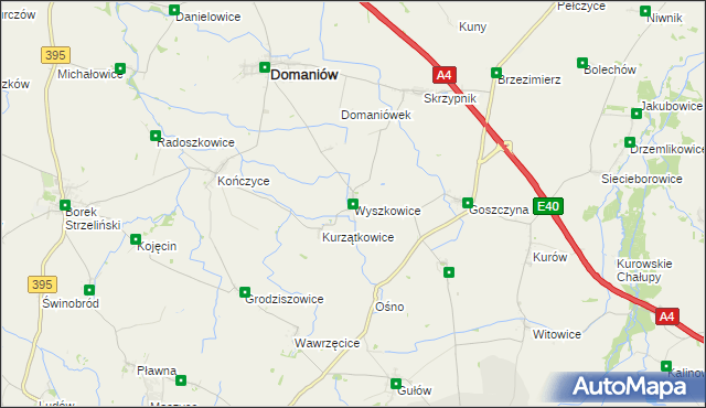 mapa Wyszkowice, Wyszkowice na mapie Targeo