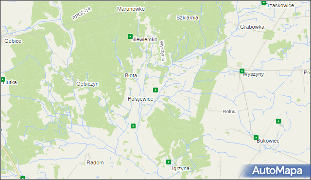 mapa Wyszynki, Wyszynki na mapie Targeo