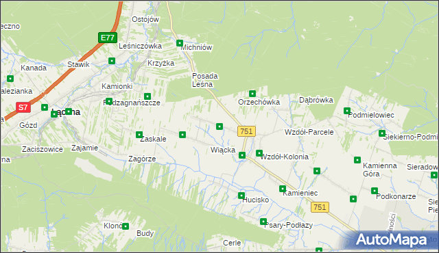 mapa Wzdół Rządowy, Wzdół Rządowy na mapie Targeo