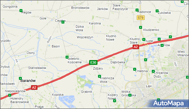 mapa Zabłotnia, Zabłotnia na mapie Targeo