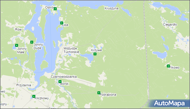 mapa Zabrody gmina Karsin, Zabrody gmina Karsin na mapie Targeo