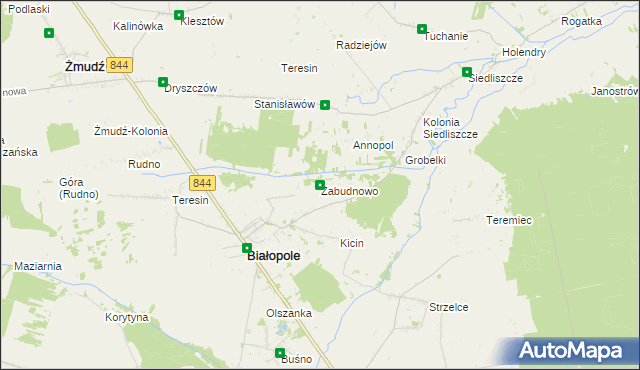 mapa Zabudnowo, Zabudnowo na mapie Targeo