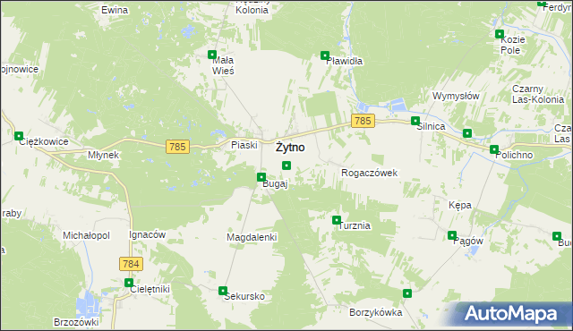 mapa Załawie, Załawie na mapie Targeo