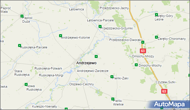 mapa Załuski-Lipniewo, Załuski-Lipniewo na mapie Targeo